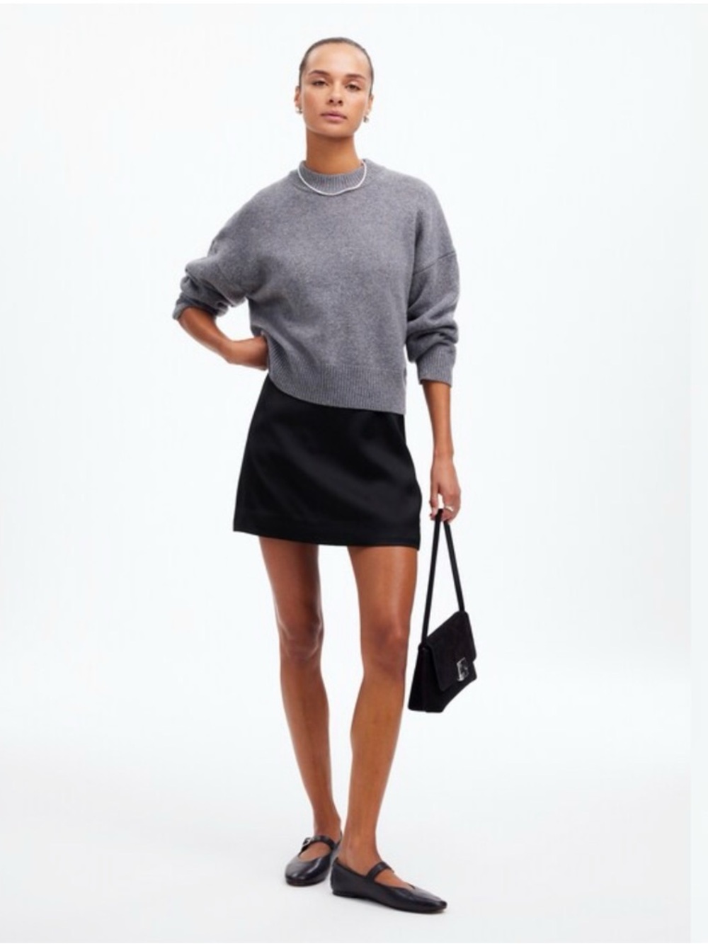 Madewell Black Mini Skirt - Clean A-Line